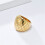 Women's Stainless Steel Chunky Dome Mesh Statement Ring Gold Size 8 2