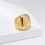 Women's Stainless Steel Chunky Dome Mesh Statement Ring Gold Size 8 3