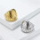 Women's Stainless Steel Chunky Dome Mesh Statement Ring Gold Size 8 4
