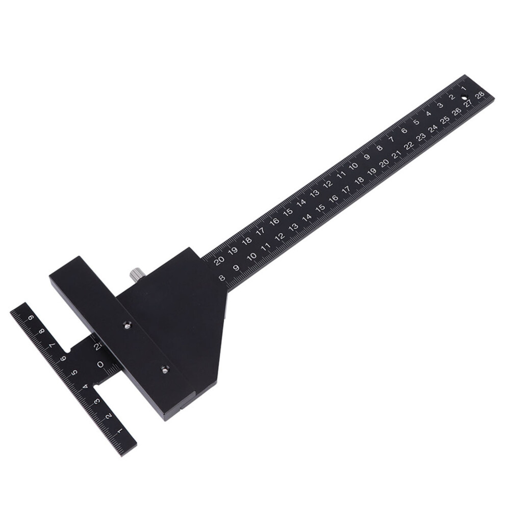 Woodworking T Ruler Woodworking Aluminum Alloy Wood Scriber Measure Scribing 4981392007968