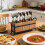 Country Style Wooden Serving Piece Container Triple Space System 5