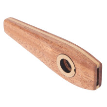 Wood Kazoo Flute Harmonica Guitar Play Diaphragm Wind Instrument, Solid Wood, 10.2x3x1cm