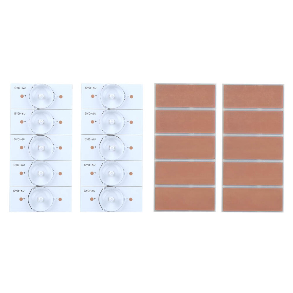 20Pcs Smd Light Bead Fiberglass Board Optical Lens Filter White 6V 8791392352236