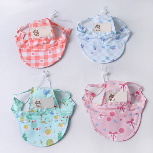 Fashionable Pet Baseball Cap Adjustable Dog Sun Visors-Red M 2