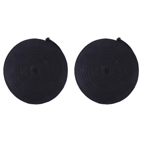 Ruban Coton Noir Solide Respirant Pour Loisirs Décoration 1