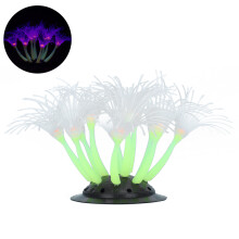 Artificial Sunflower Coral Silicone Aquarium Water Plant 13cm Yellow