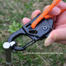 Automatic Retractable Buckle Tent Rope Tensioner Outdoor Canopy Windproof Adjustable Tightening System Camping Equipment