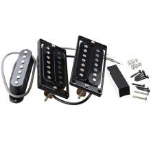 Ensemble de Micros Humbucker pour Guitare Électrique HSH avec Aimant Alnico 5, Micros Simple Bobinage de Remplacement pour Guitare de Style ST