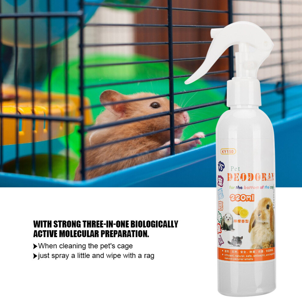 Pet Odor Eliminate Spray for Small Animals 220ml Lemon, Honey Peach, Lavender