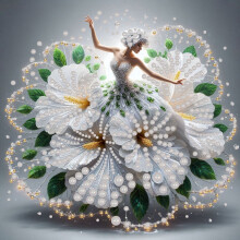 (Dancer-1) Gemstone, Pearl, Diamond Art Painting Kit, frameless, creative design, handmade home wall decoration, with tools