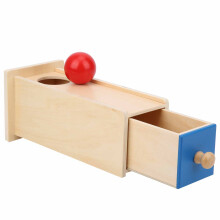 Wooden Baby Imbucare Box with Balls, 12x12x8.5cm Educational Toy