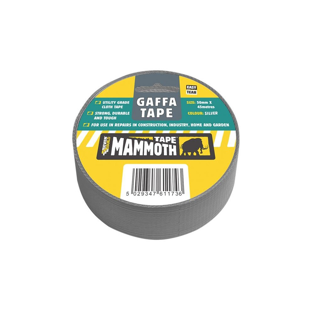 (50Mm X 45M, Silver) Everbuild Sika Gaffa Tape 5063750608549