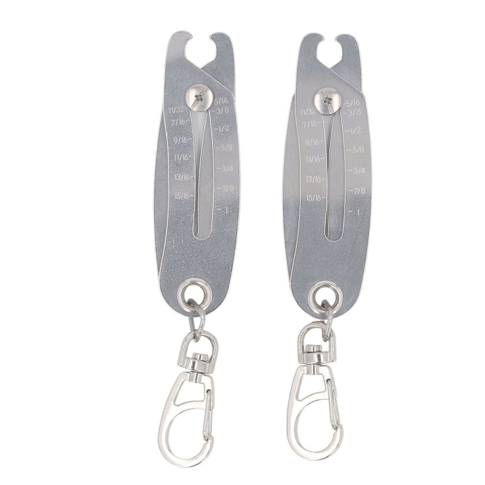 Ti Steel Thread Identifier Keychain 2Pcs Metric