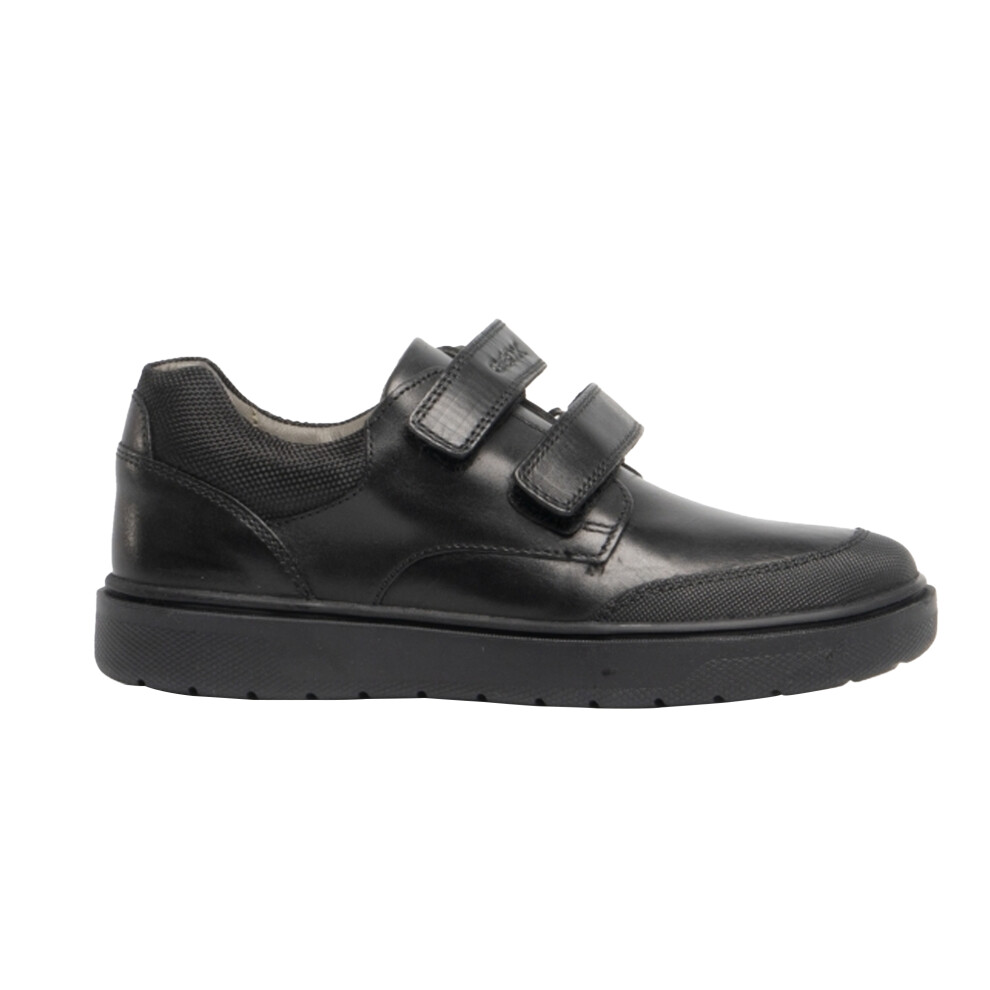 Geox (8.5 Uk Child, ) Boys J Riddock Touch Fastening Leather Shoe Black