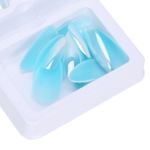 Gradient Pointed Fake Nails Tips Set, 24pcs, Full Color, Bright & Lasting 2