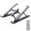 Adjustable Foldable Laptop Riser 11.17in Multi-Position Notebook Holder Black 2
