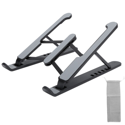Adjustable Foldable Laptop Riser 11.17in Multi-Position Notebook Holder Black 1