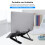Adjustable Foldable Laptop Riser 11.17in Multi-Position Notebook Holder Black 4