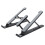Adjustable Foldable Laptop Riser 11.17in Multi-Position Notebook Holder Black 12