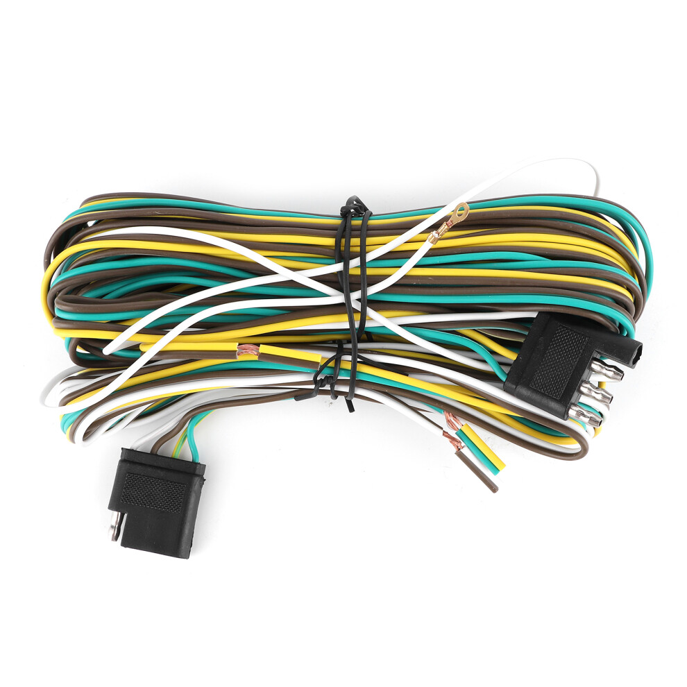 Trailer Wiring Extension 36Ft 4-Pin Flat Harness White 7444352295227