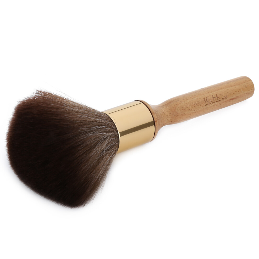 Professional Wooden Hair Duster and Neck Brush for Hair Salons and Barbershops