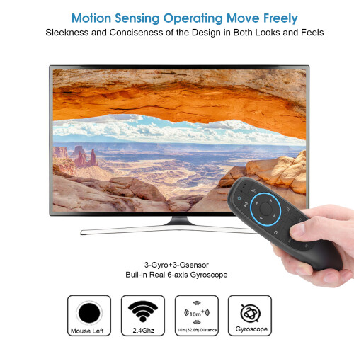 Bluetooth 5.0 Gyroscope Remote Mouse, Wireless, 17 Keys, 10m 2