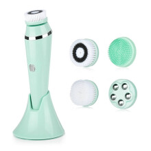 4-in-1 Electric Facial Cleansing Brush - Deep Pore Cleanse, Exfoliate, Massage & Blackhead Removal, Rechargeable Skin