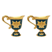 Premium Antique Style Decorative Chalices With Ergonomic-Blue 2