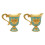 Artistic Retro Themed Drinking Cup Durable Alloy-blue 2 1