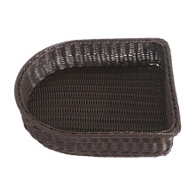 Elegante plastic mand met handgeweven look voor kleding,-Zwart
