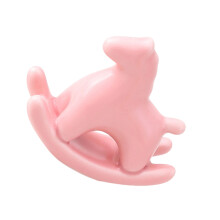 Hübsches Keramik-Schaukelpferd zum Sammeln, ideal als-Rosa