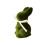 Short Pile Moss Rabbit Figurine Decorative Ornament-Green 1