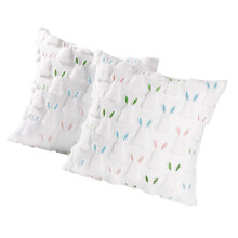 Packung mit 2 weichen Hasen-Ostern-Kissenbezügen aus-45x45cm