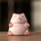 Pig Figurine Ceramics Teacup Spit Bubble Under Bottom-snake 5