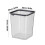 Modular Stackable Recycling Bins Clear Compartmentalized Waste System for Home Office Sorting 8.6x8.6x10.6in 3