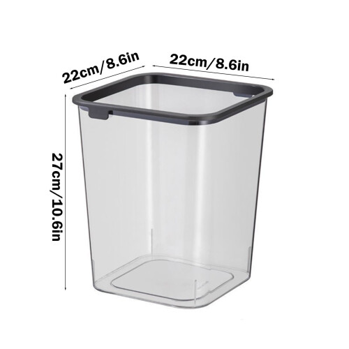 Modular Stackable Recycling Bins Clear Compartmentalized Waste System for Home Office Sorting 8.6x8.6x10.6in 2