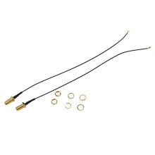 Dual Band WiFi 2.4GHz 5GHz 5.8GHz 8DBi RP-SMA Male Antenna & 20cm 8 Inch U.FL to RP-SMA Female Pigtail Cable 6-Pack