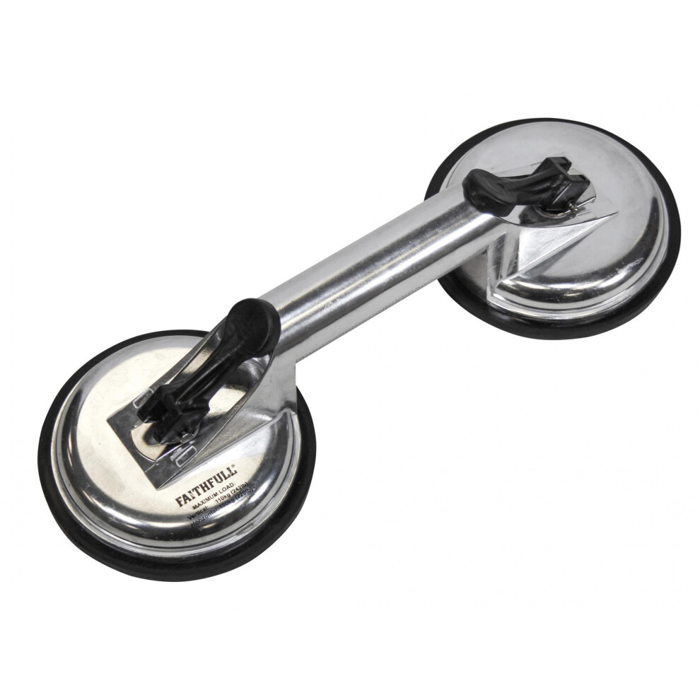 Faithfull Double Pad Aluminium Pro Suction Lifter