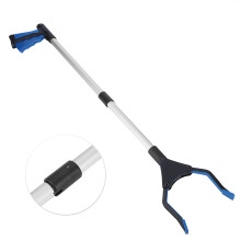 Multifunction Folding Trash Clamp Tool, Blue Handle, Silver Tube