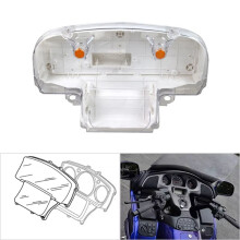 Motorcycle Speedometer Tachometer White Instruments Case Cover Accessory for Goldwing GL1800 2001-2005