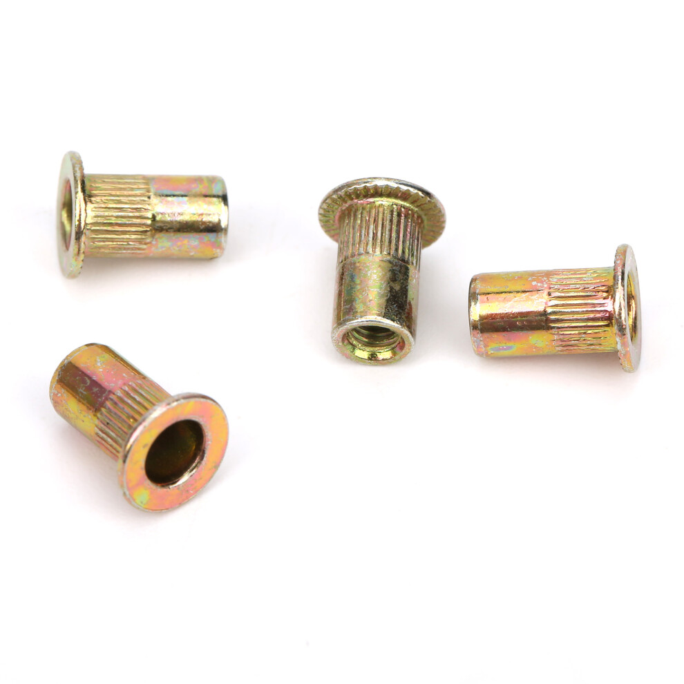 200Pcs Zinc Coloured M3 Threaded Insert Nuts