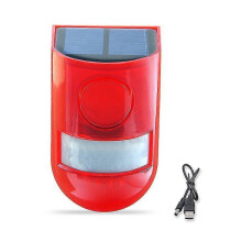 Solar Powered Outdoor Alarm Siren for Home Villa Farm Hacienda Apartment Yard Garden - DD01