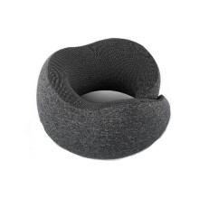 (Grey) Safety Neck Pillow for Travel Memory Foam Comfortable & Breathable Soft UShaped