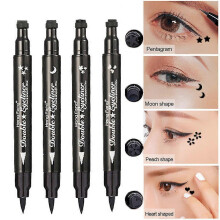 4pcs Eyeliner Pen Stamp Pencil Black Liquid Eye liner Waterproof Pen Make up 4x printing Stamp