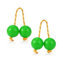 (Green 2pcs) African Shaker Hand Shaker Balls Rhythm Ball Music Egg Shaker for Musical