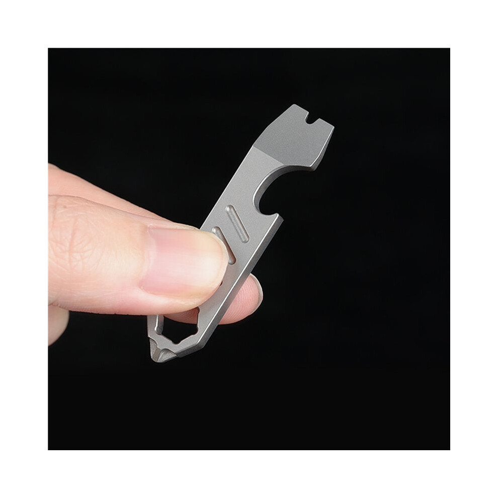 4X Tc4 Titanium Alloy Bottle Opener Graduated Scale Wrench Outdoor Tools Multifunction Camping Gear 6034060670631