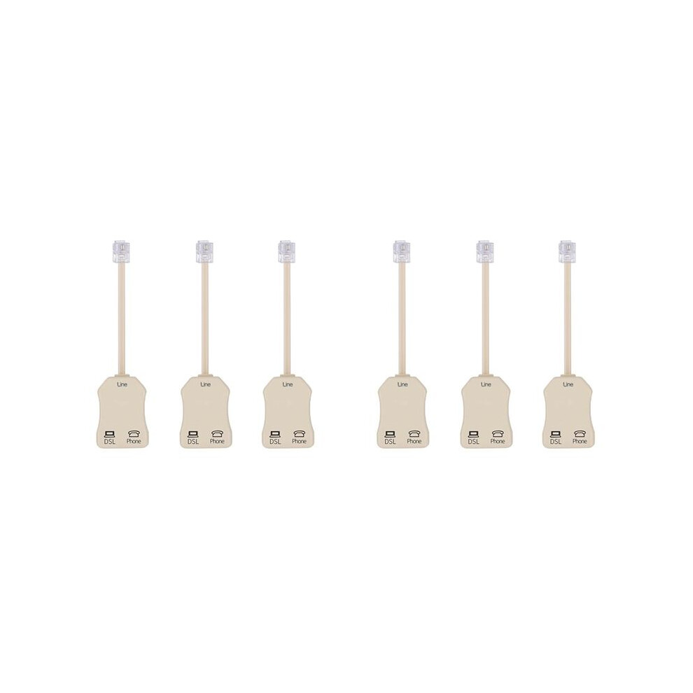 6Pcs Dsl Filter Splitter For Phone Phone Jack Splitter In- Dsl Filter Telephone Modem Adsl Splitter Filter 4713052339702