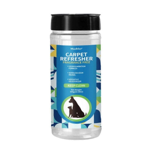 (Blue) 300g Carpet Deodorizing Powder Deodorizer Quick-Dry Formula For Pet Deodorization Cat litter Boxes Carpets Etc