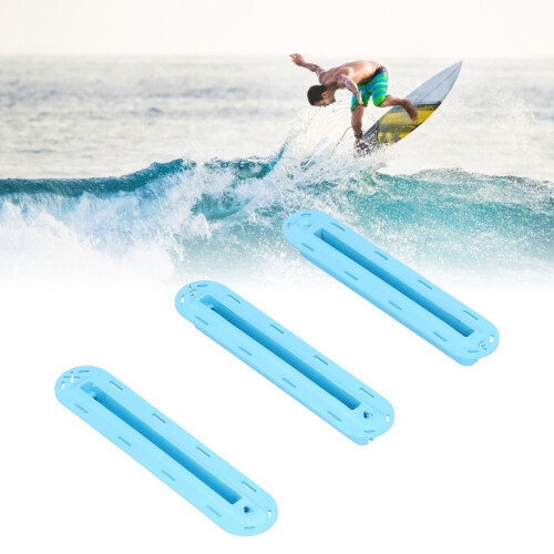 3Pcs Surfboard Rudder Groove Plastic Fin Box Plug Blue, 15cm 2