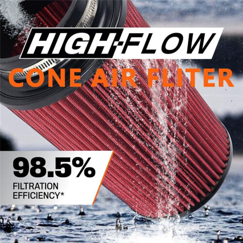 Car Air Filter Modification High Flow Intake Car Cold Air Intake Air Filter Purification Pipe Modification Red 2